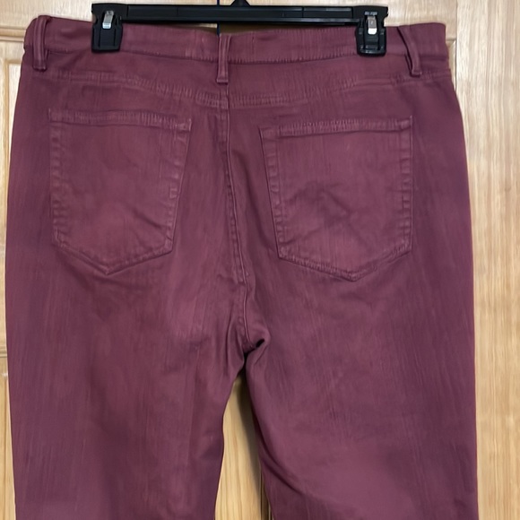 Loft, Burgundy jeans, Size 12 - Picture 5 of 10